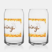 Set van 2 minimalistische "Thanksgiving" glazen bl (Achterkant)