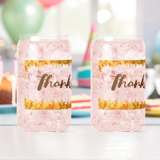 Set van 2 minimalistische "Thanksgiving" glazen bl (Insitu (Verjaardag))