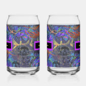 Set van 2 Naam Uw Vergif Blikvorm Glas (Links)