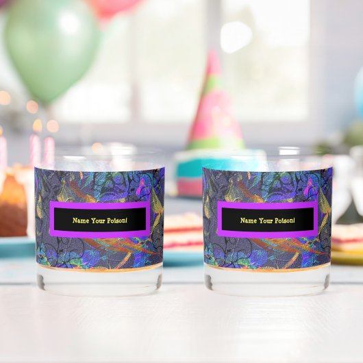 Set van 2 Naam Uw Vergif Whisky Glas (Insitu (Verjaardag))