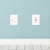 Set van 2 surven en strandprint (Houten vloer)