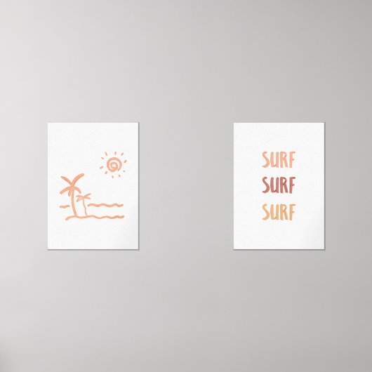 Set van 2 surven en strandprint (Voorkant)