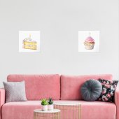 Set van 2 verjaardagsdesserts Prints (Woonkamer)