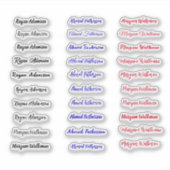 (Set van 30 Labels) Transparant Eenvoudige Naam St Sticker (Voorkant)