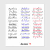 (Set van 30 labels) Transparante eenvoudige naamst Sticker (Vel)