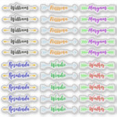 (Set van 30) Unieke Kleurrijke Calligraphy Naam Sticker (Voorkant)
