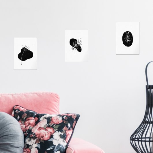 Set van 3 Abstracte geometrische Posters (Woonkamer)