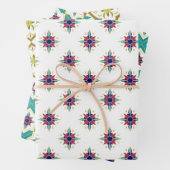 Set van 3 Arabisch gevlekt Inpakpapier Vel (In situ)