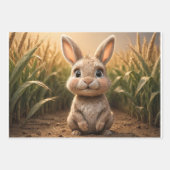 Set van 3 Baby Boerderijdieren Inpakpapier Vel (Voorkant 2)