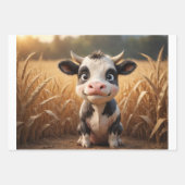 Set van 3 Baby Boerderijdieren Inpakpapier Vel (Voorkant 3)