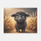 Set van 3 Baby Boerderijdieren Inpakpapier Vel (Voorkant 3)