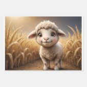 Set van 3 Baby Boerderijdieren Inpakpapier Vel (Voorkant)