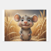 Set van 3 Baby Boerderijdieren Inpakpapier Vel (Voorkant 2)