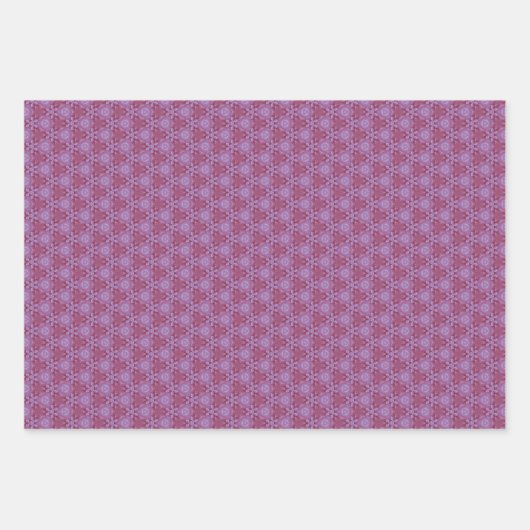 Set van 3 bedrukte Paarse tint Inpakpapier Vel (Voorkant 2)