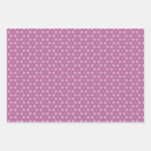 Set van 3 bedrukte Paarse tint Inpakpapier Vel (Voorkant)