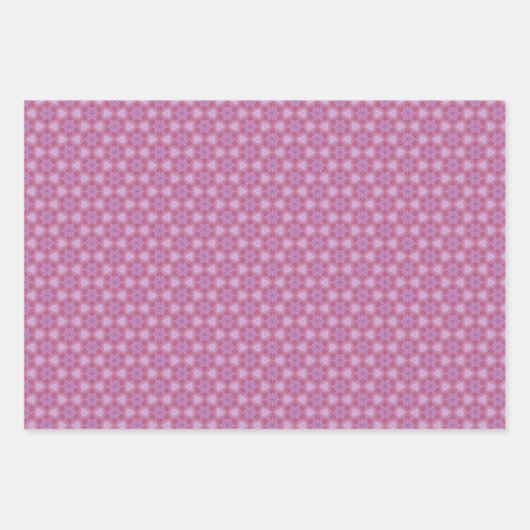 Set van 3 bedrukte Paarse tint Inpakpapier Vel (Voorkant)