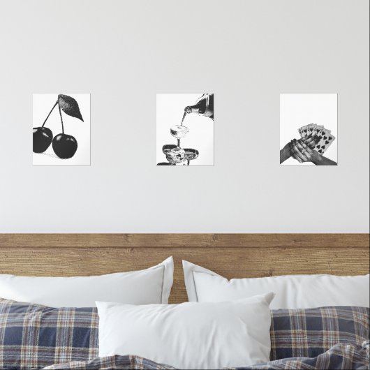 Set van 3 Champagne Cherry Bar Winkelwagen Funky P (Slaapkamer)