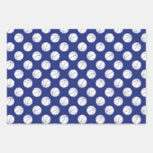 Set van 3 coördinerende blauw gouden basketballen inpakpapier vel (Voorkant 2)