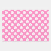 Set van 3 coördinerende zwarte roze volleyballen inpakpapier vel (Voorkant 2)