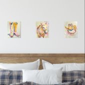 Set van 3 Cowgirl Boot Pet Horse Westerne Prints (Slaapkamer)