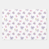 Set van 3  Engelse Wildflower Garden Gift Inpakpapier Vel (Voorkant 2)