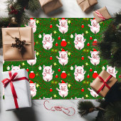 Set van 3 geassorteerde Schattigee Varkenskerstcad Inpakpapier Vel