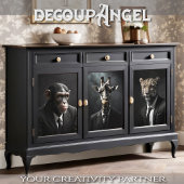 Set van 3 - Het Beest van het Bedrijf - Decoupage Inpakpapier Vel