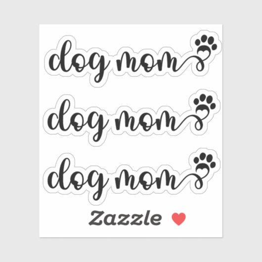 Set van 3 Hondenmoeder Sticker (Vel)