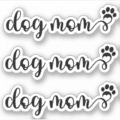 Set van 3 Hondenmoeder Sticker (Voorkant)