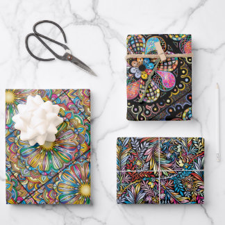 Set van 3  inpakpapier vel