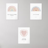 Set van 3 kinder boho bijbel vers regenboog poster (Voorkant)