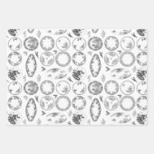 Set van 3 kleuren | Franse Antiek Borden vellen (Voorkant 3)