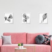 Set van 3 minimalistische Leaf Line Art Prints (Woonkamer)