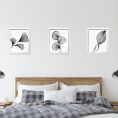 Set van 3 minimalistische Leaf Line Art Prints (Slaapkamer)