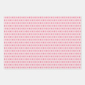 Set van 3-Moderne Licht Roze & Rode Harten Inpakpapier Vel (Voorkant 3)