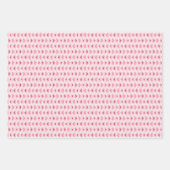 Set van 3-Moderne Licht Roze & Rode Harten Inpakpapier Vel (Voorkant 2)