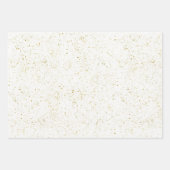 Set van 3 moderne witte en gouden folie Kerstmis Inpakpapier Vel (Voorkant 2)