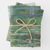 Set van 3 Monet Schilderijen Kerstmis Inpakpapier Vel (In situ)