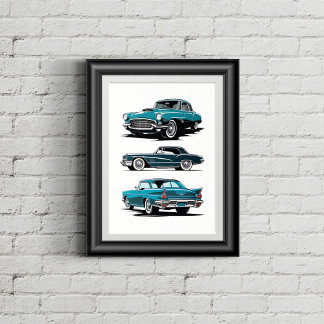 Set van 3 oldtimers. poster
