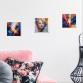 Set van 3 Paint Splatter Maximalist Art Prints (Woonkamer)