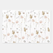 Set van 3 platte vellen inpakpapier (Voorkant)