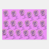 Set van 3 platte vellen inpakpapier (Voorkant 2)