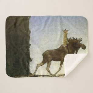 Set van 3 platte vellen inpakpapier sherpa deken