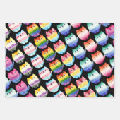 Set van 3 Pride Cats Inpakpapier Vel (Voorkant)