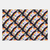 Set van 3 Regenboog Liefde Inpakpapier Vel (Voorkant 2)