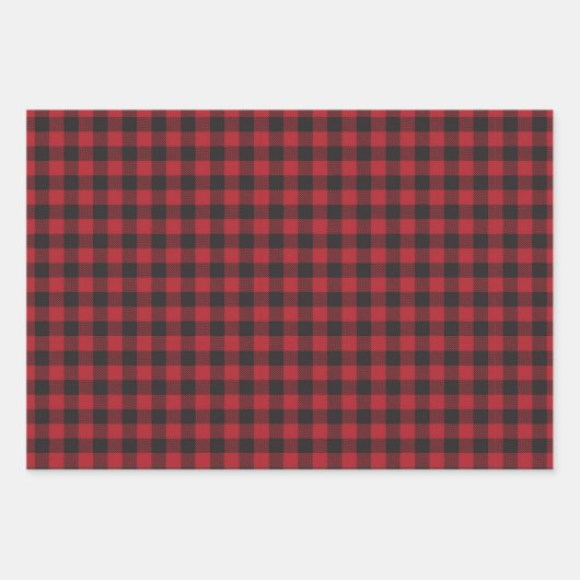 Set van 3 rode, groene en witte bufferplaat inpakpapier vel (Voorkant)