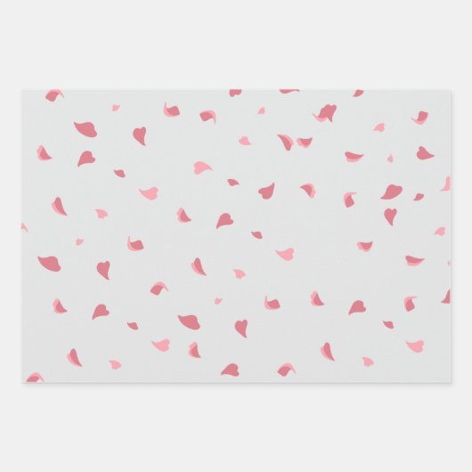 Set van 3 Romantische Gift Wrap Sheets Inpakpapier Vel (Voorkant 3)