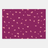 Set van 3 Romantische Gift Wrap Sheets Inpakpapier Vel (Voorkant 2)