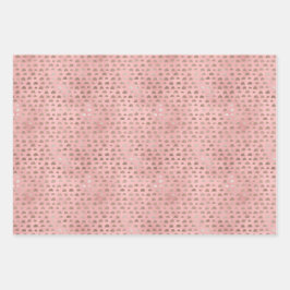 Set van 3 Roze Japanse Gelukspapier Inpakpapier Vel