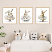 Set van 3 Schattigee Bunny Ballerina Meisje Nurser
